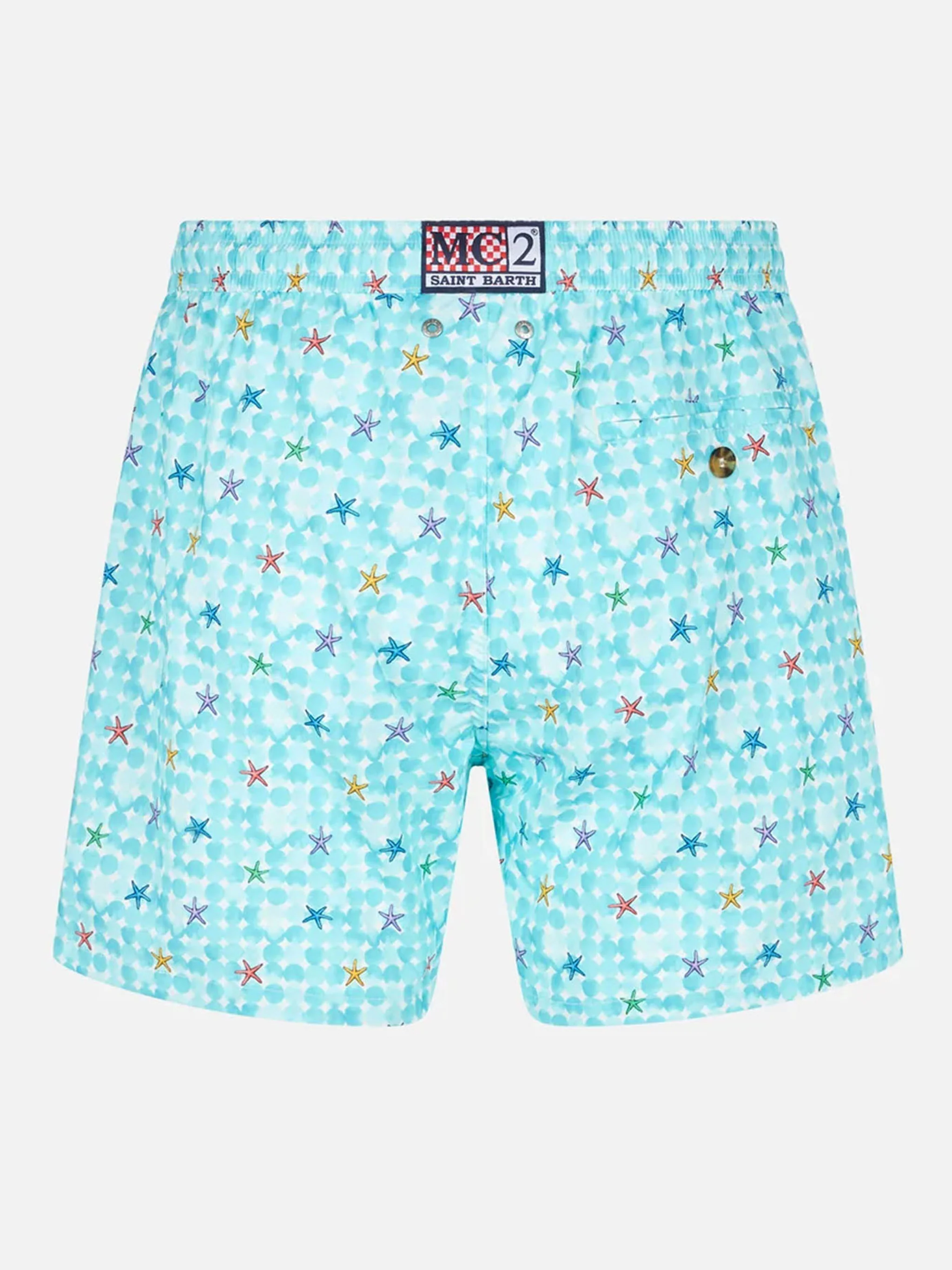 Costume da bagno comfort da uomo in tessuto leggero con stampa stelle