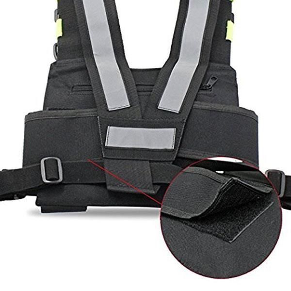 Radios de bolsillo, arnés para radio de pecho, bolsa para la cara del pecho, estuche para chaleco, estuche de transporte para radio bidireccional Talkie