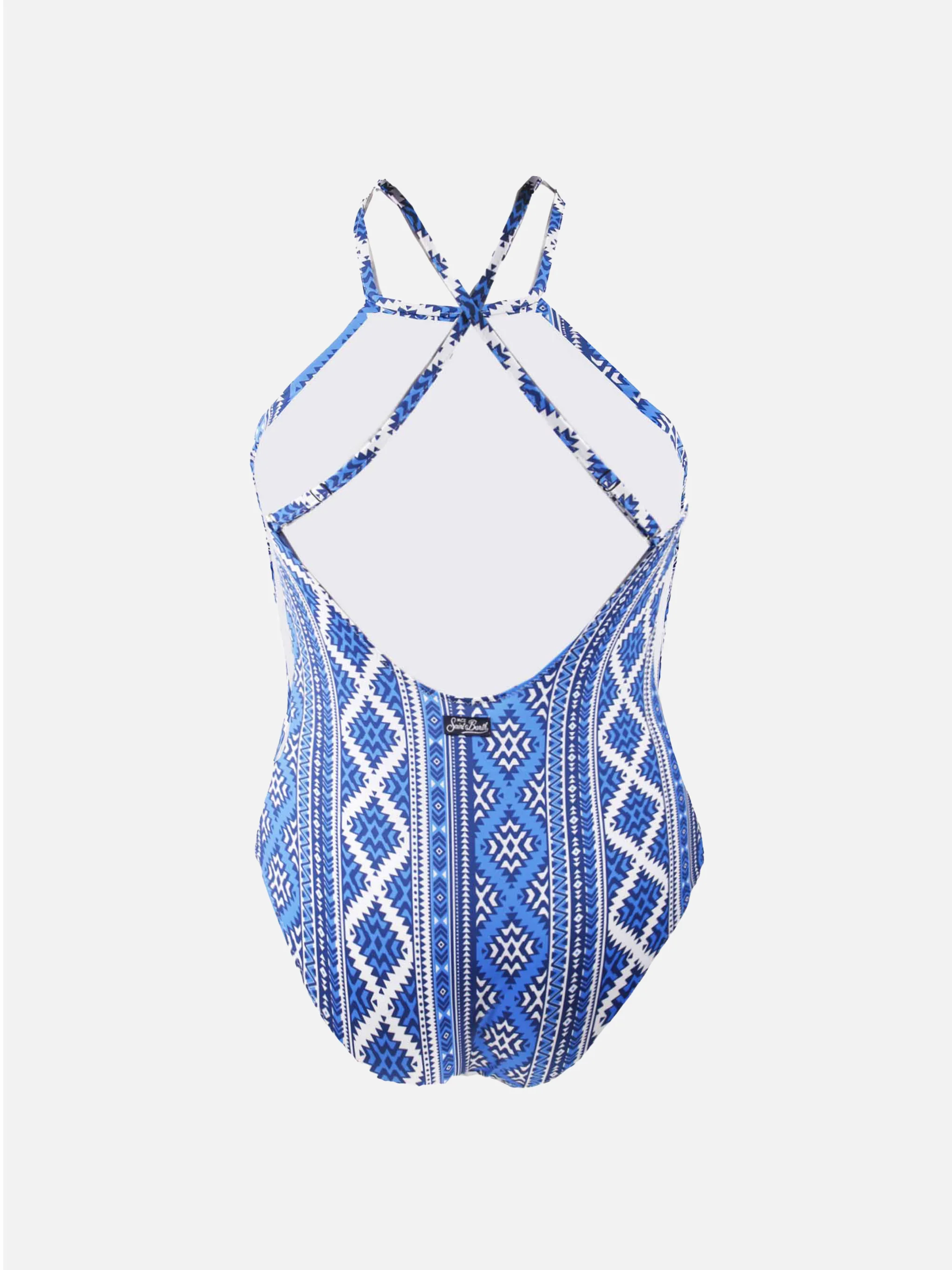 Costume intero con stampa geometrica