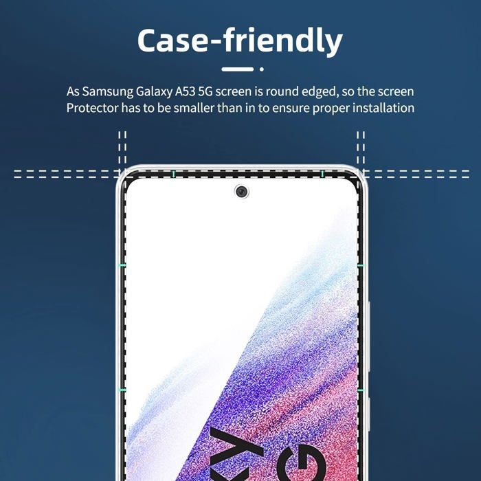 Lot de 3, Verre Trempé pour Samsung Galaxy A53 5G, Film Protection écran -sans Bulles d'air -Ultra Résistant