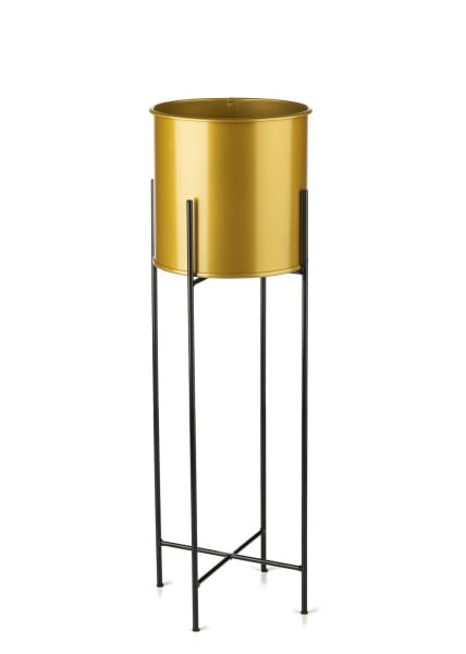 Kwietnik z osłonka 75 cm czarno złoty GALMOUR