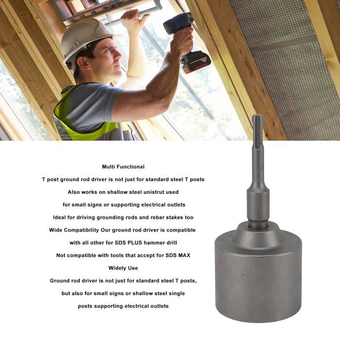 SDS-PLUS Demolition Hammer - KCVV - 65mm - Forged Steel - Multifunctional - Impact Resistant