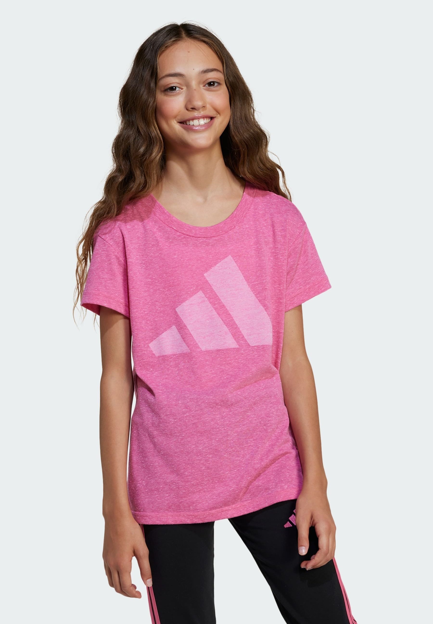 adidas Sportswear ESSENTIALS KIDS - T-shirt met print - roze fusion wit
