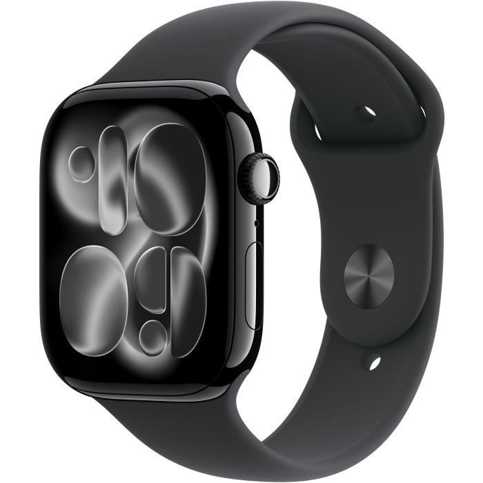 Apple Watch Series 11 GPS - 46mm - Jet Black Aluminum Case - Black Sport Band - S/M