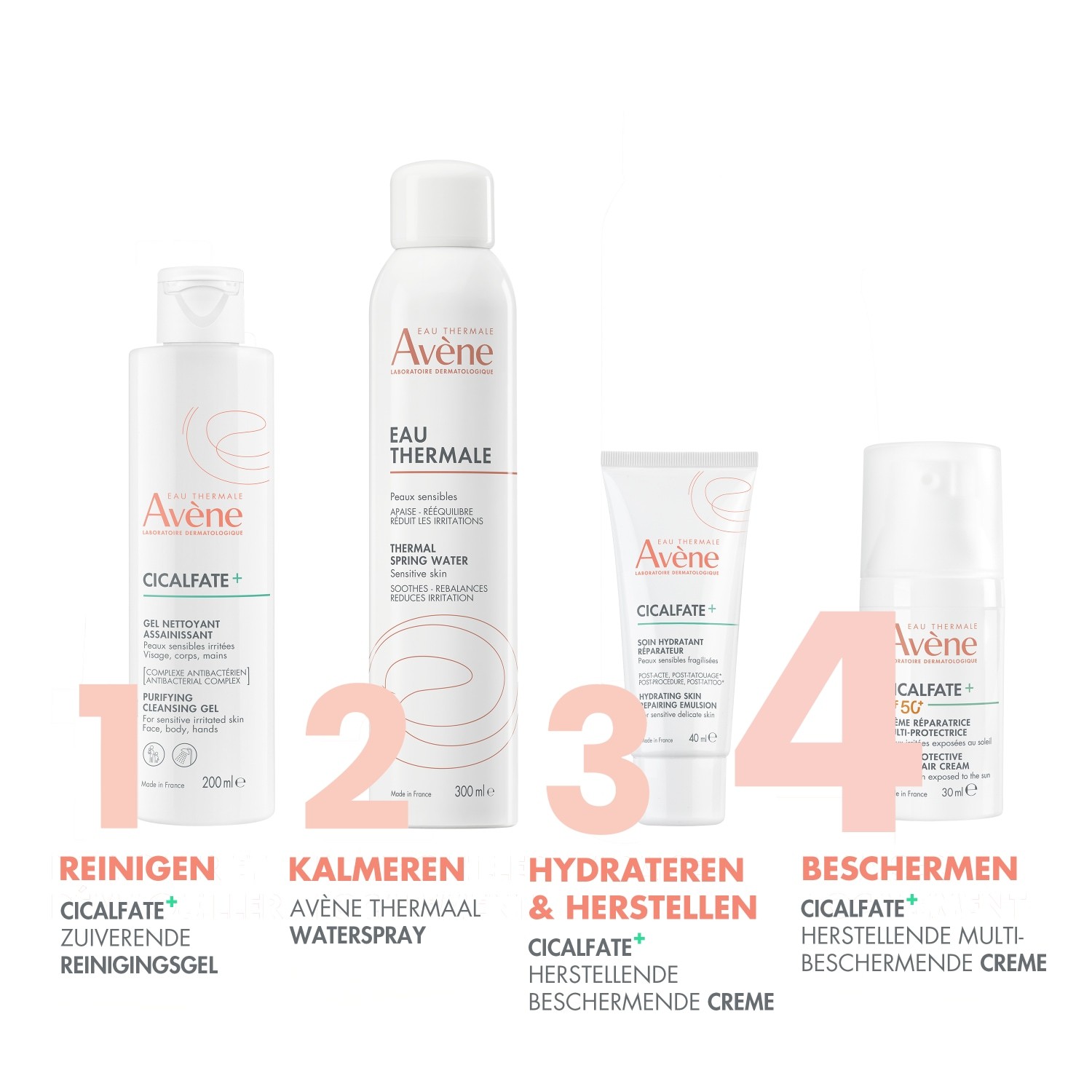 Denný krém Avène Cicalfate + SPF 50+ Multiochranný regeneračný krém na pleť - 30 ml