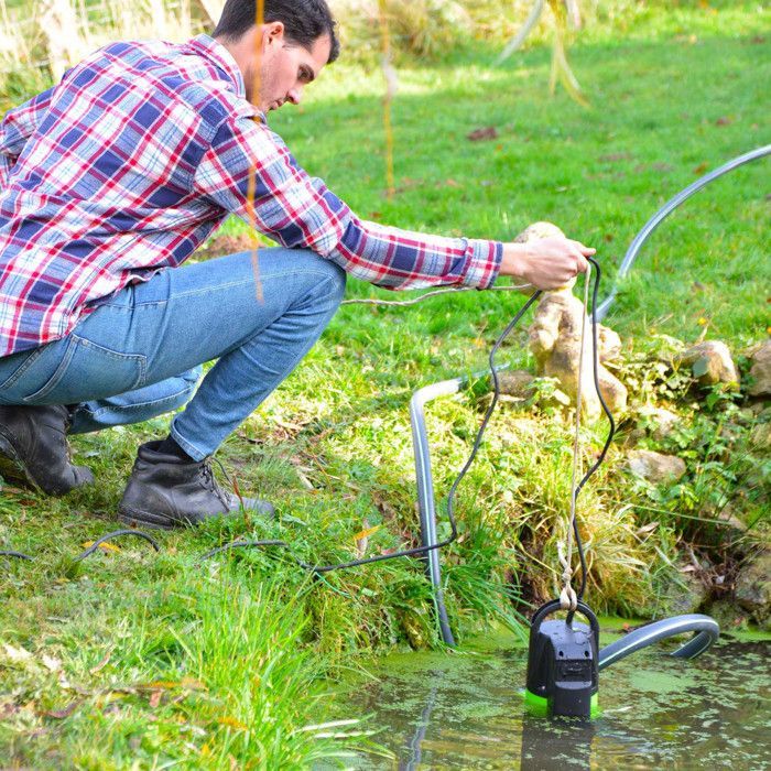 Bomba sumergible con interruptor de flotador integrado - Bomba para la eliminación de aguas sucias - 550 W - Altura de impulsión de 7 m - Bomba de agua sumergible automática