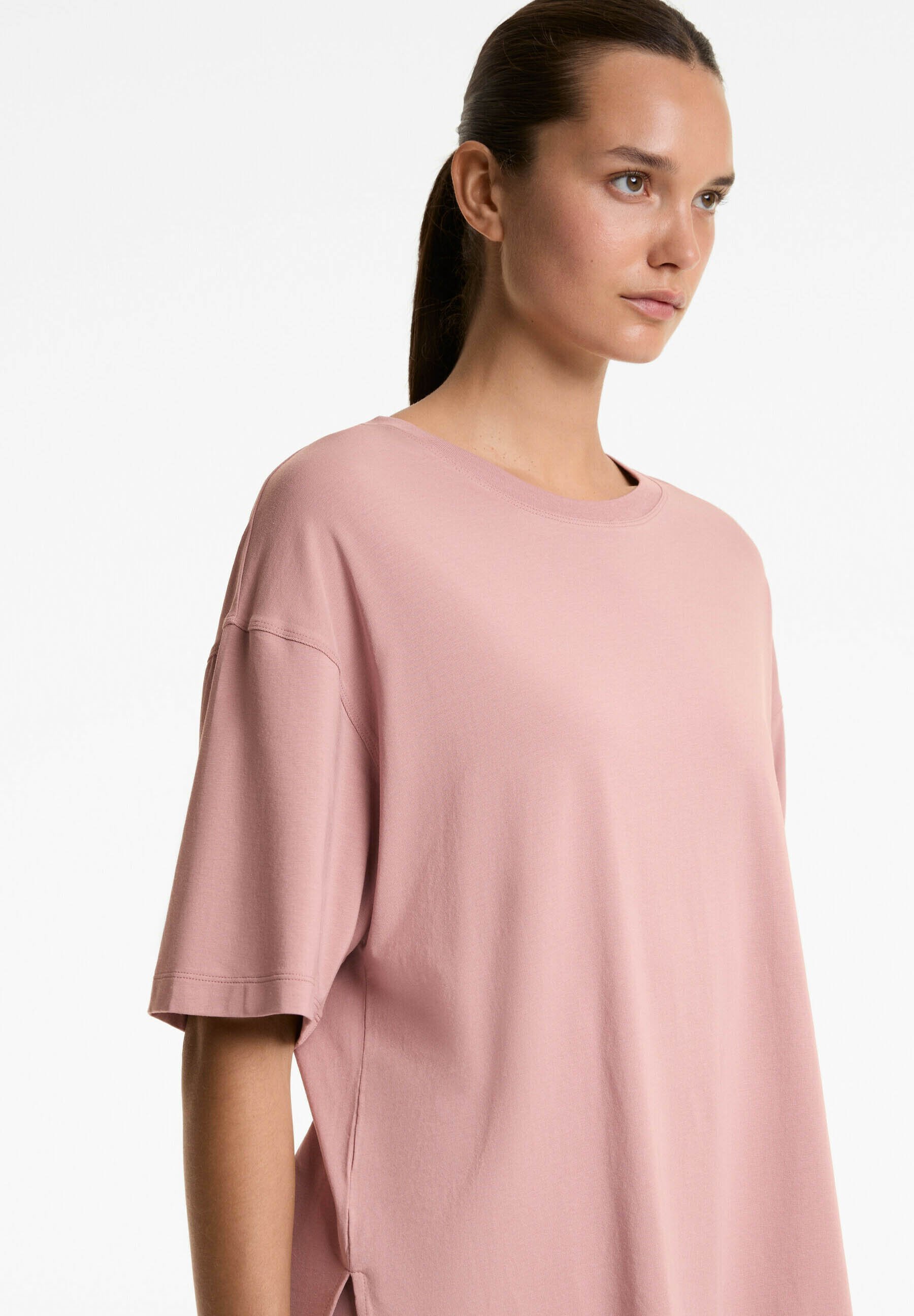 OYSHO SHORT SLEEVE - Tricou simplu - somon
