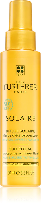 René Furterer Solaire beschermende vloeistof voor haar dat verzwakt is door chloor, zon en zout water.