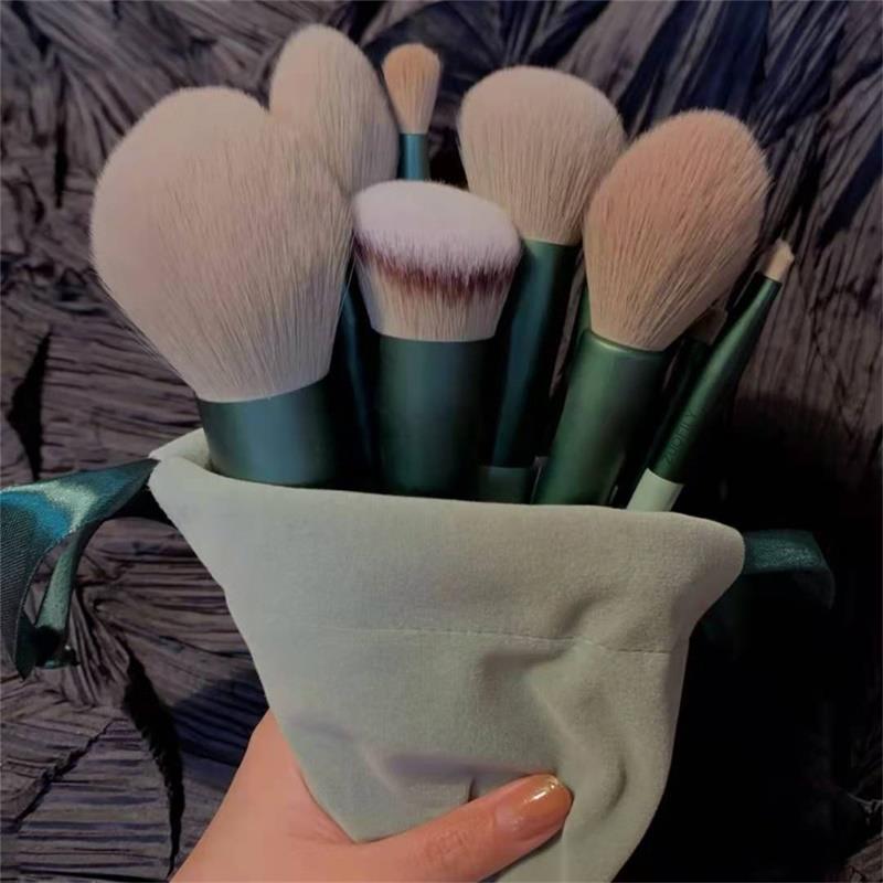 Ensemble de 13 pinceaux de maquillage pour femmes : poudre, fard à paupières, fond de teint, blush, contouring, estompage précis, outil de beauté, pinceaux doux