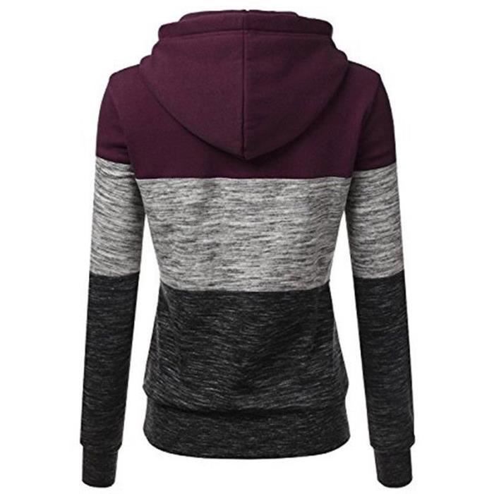 Sudadera con capucha para mujer de Épissure, chaqueta de invierno de manga larga a la moda, color morado.