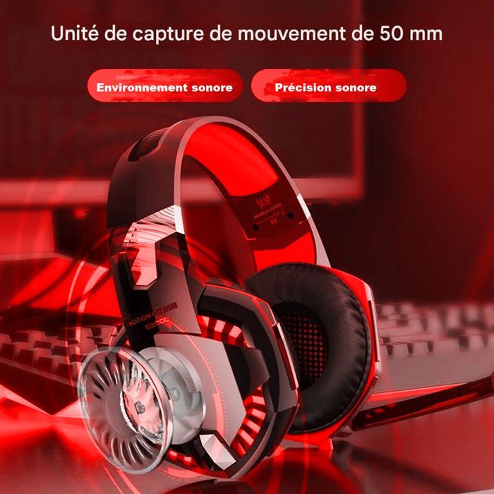 Fone de ouvido compatível com PS5 - Som estéreo - Drivers de neodímio de 40 mm - Microfone retrátil, para PS5, PS4, Xbox, Nintendo e PC.