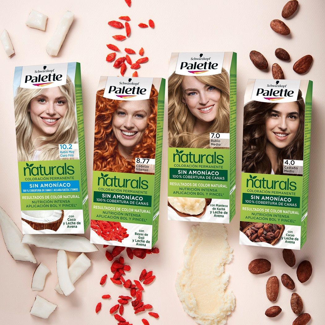 „Palette Naturals“ ilgalaikiai plaukų dažai be amoniako Plaukų dažai be amoniako