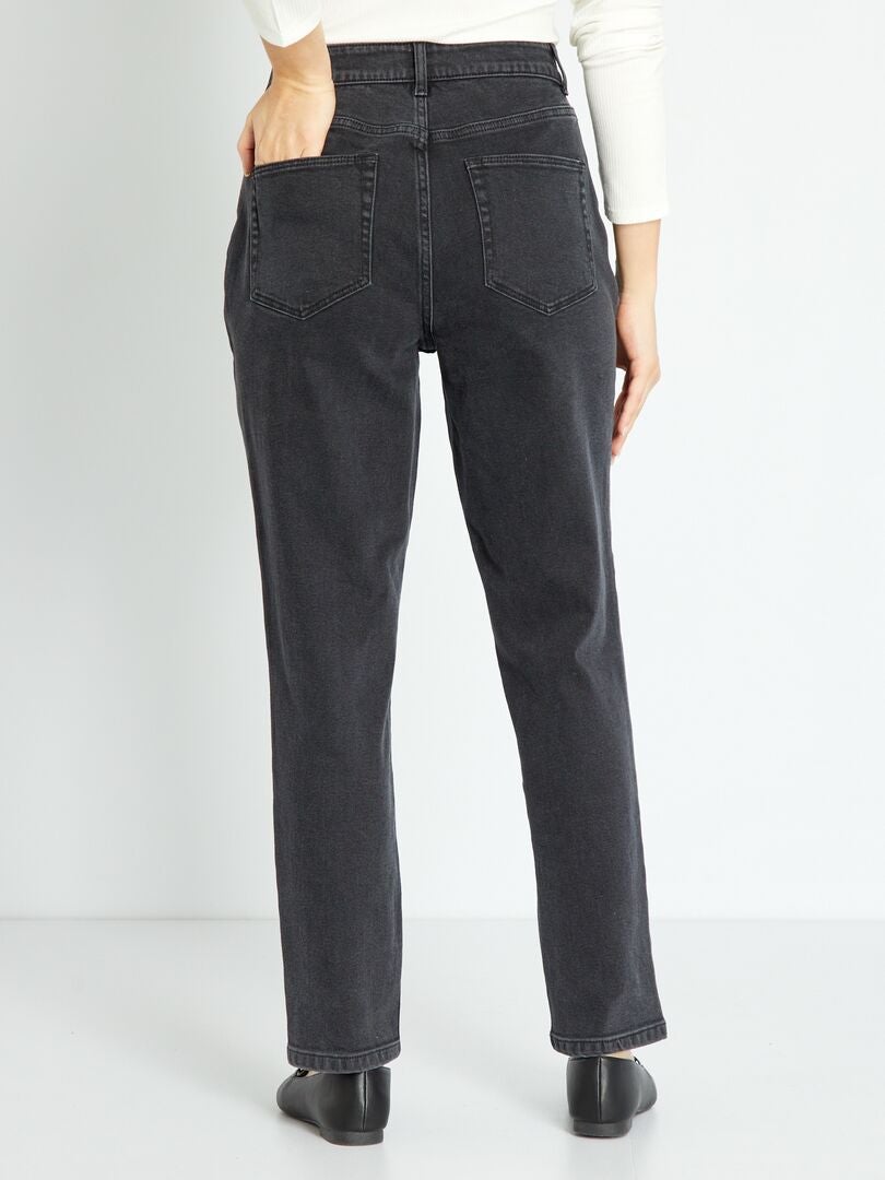 Calça jeans Mom de cintura super alta - L28 - PRETA