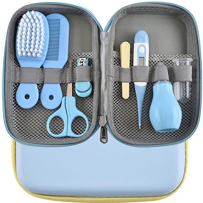 Kit profesional de cuidado infantil de 8 piezas, kit de aseo para recién nacidos, kit de artículos de aseo para bebés, kit de cuidado de uñas.