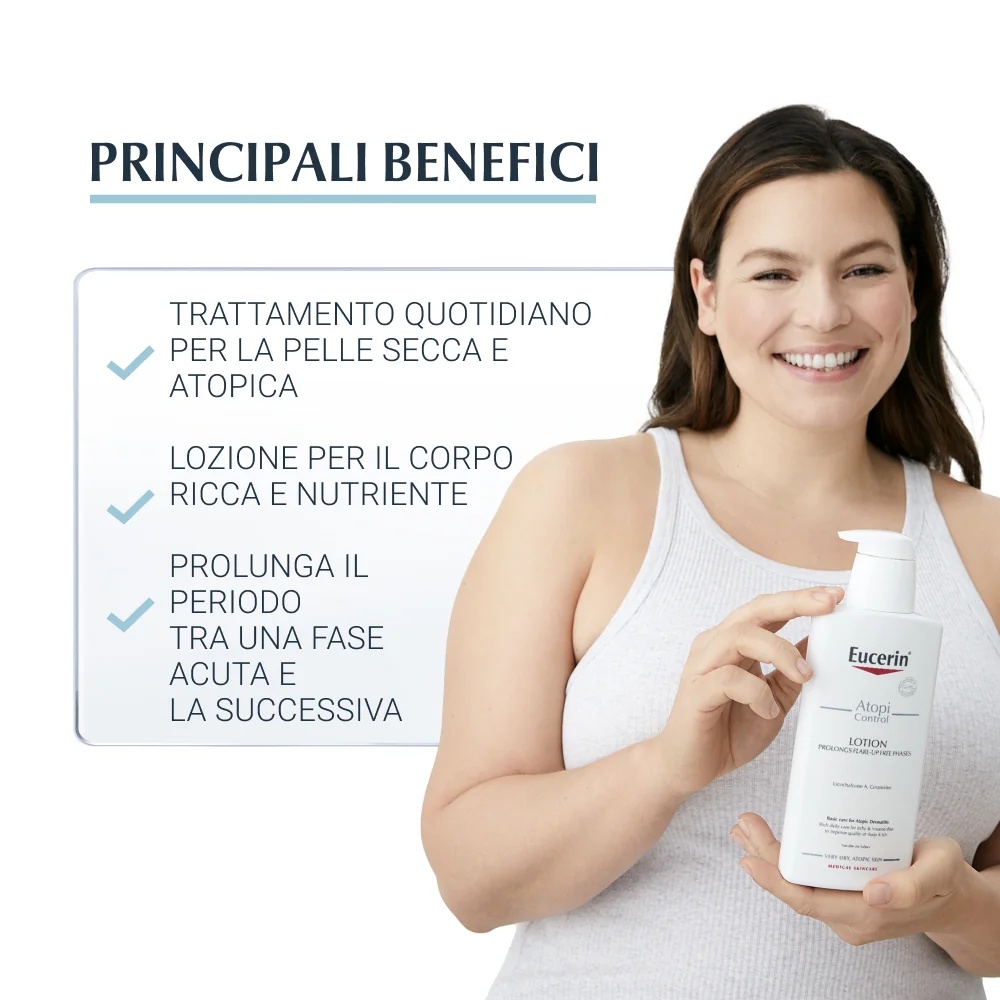 EUCERIN Eucerin AtopiControl body emulsie voor de atopische huid 400 ml voor geïrriteerde, jeukende en atopische huid