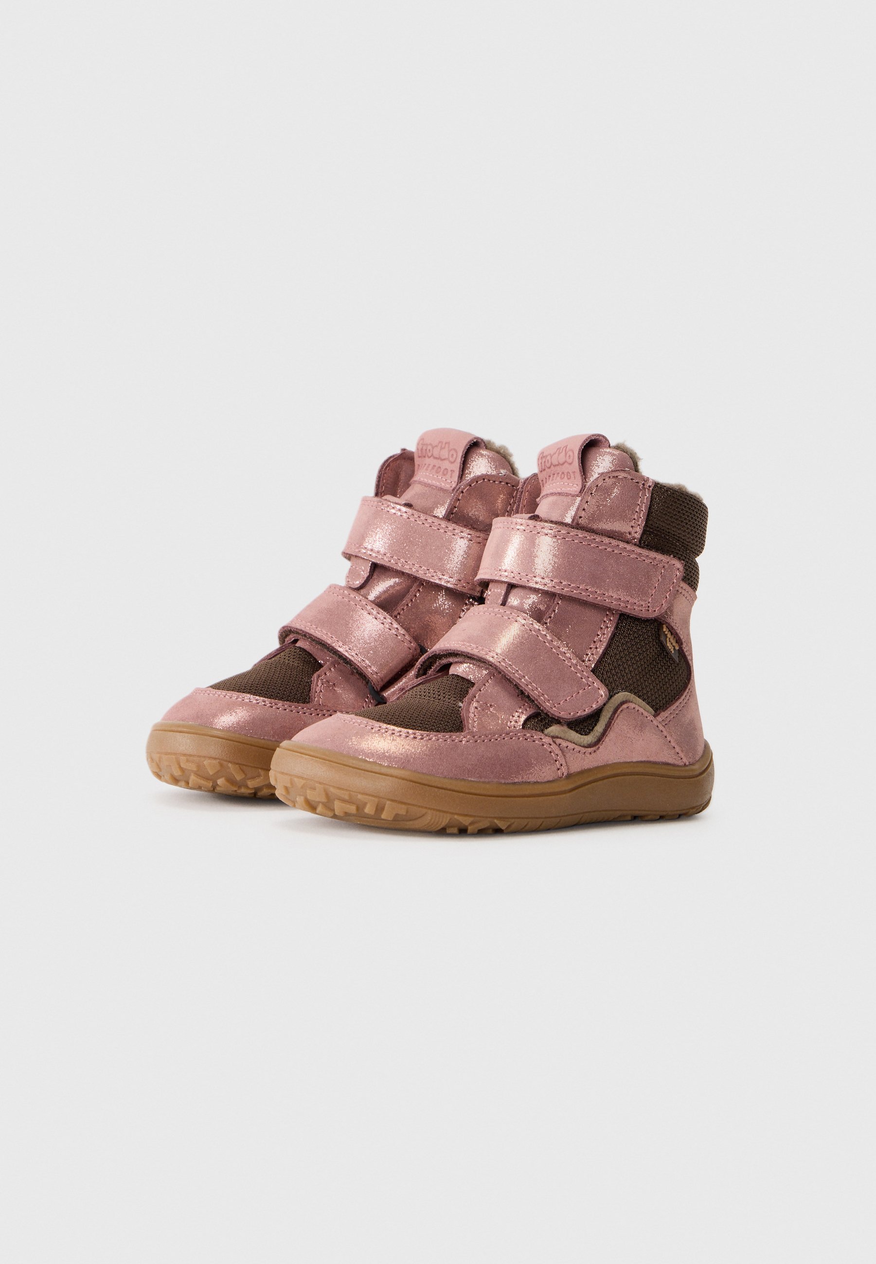 Froddo BAREFOOT TEX - Winterlaarzen - roze/goudkleurig