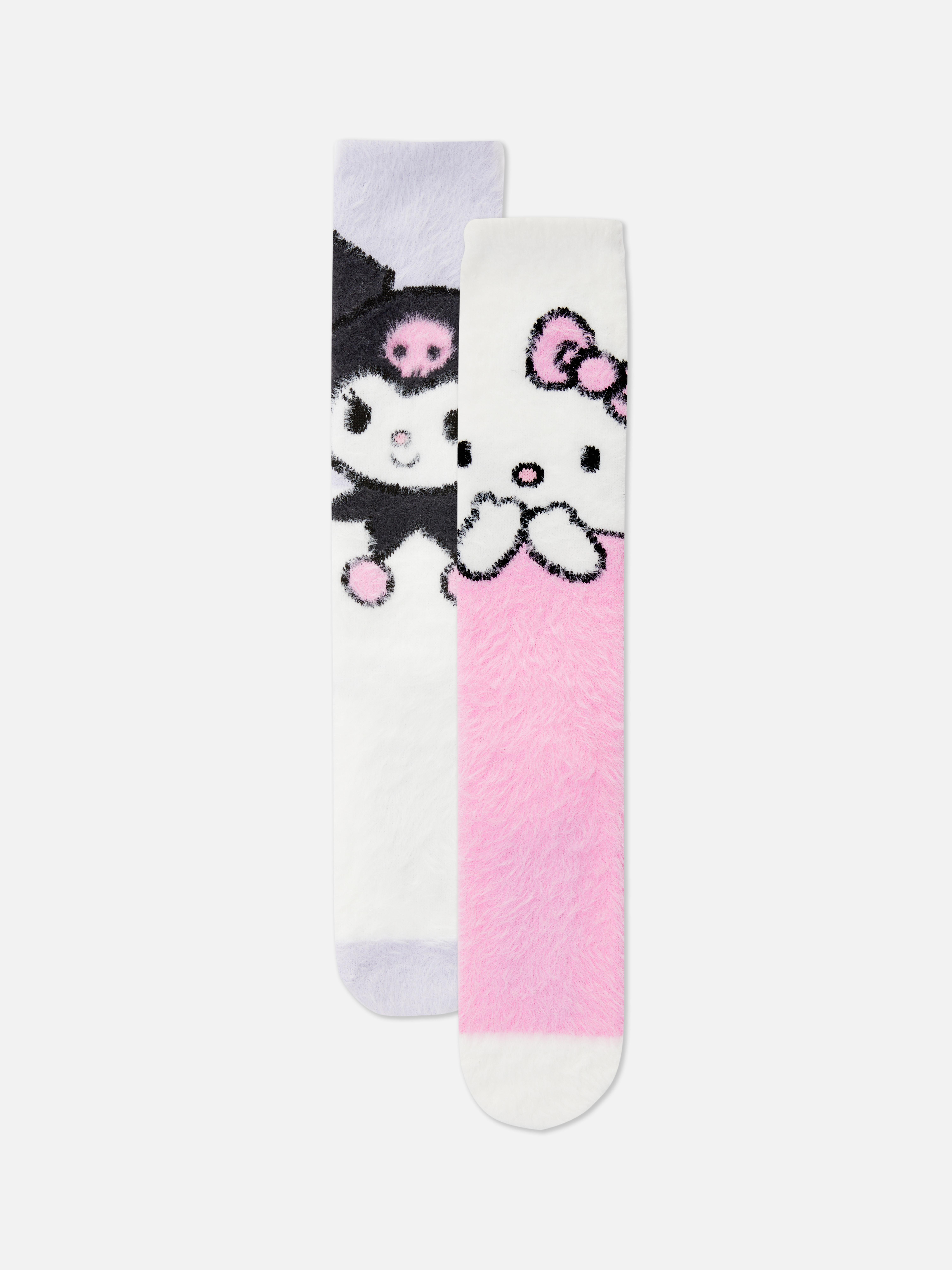 Picioare Hello Kitty și Kuromi, set de 2. Cu acest set Hello Kitty, te vei plimba confortabil tot weekendul.