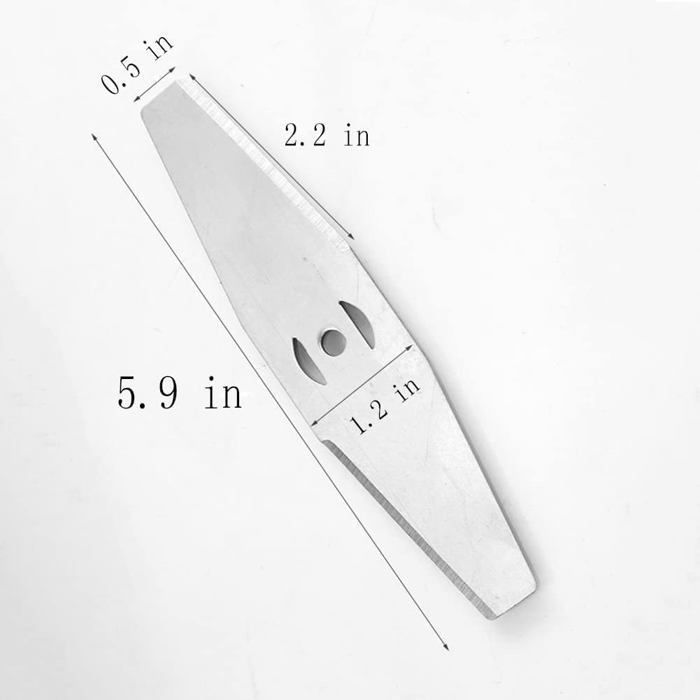 Lama di ricambio per decespugliatore elettrico - RICEEL - 15x0,5 cm - Confezione da 8 lame - Acciaio - Erba spessa