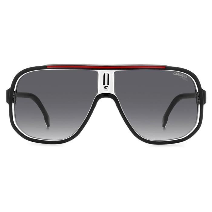 Óculos de Sol - CARRERA - CARRERA 1058/S - Preto/Vermelho/Cinza - Armação Quadrada - Proteção Categoria 3