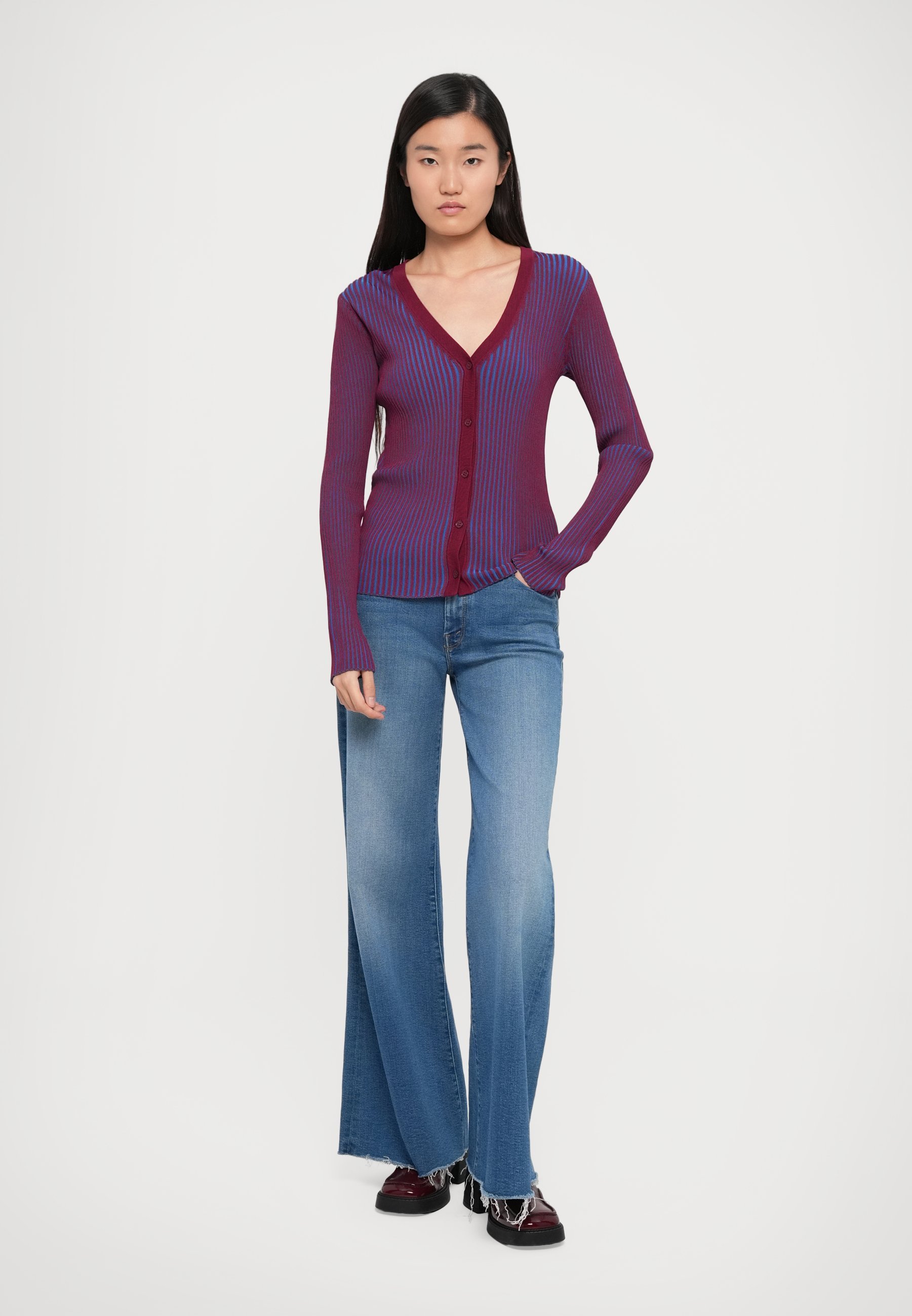 STAUD SWEATER - Kardigan - blue/lila