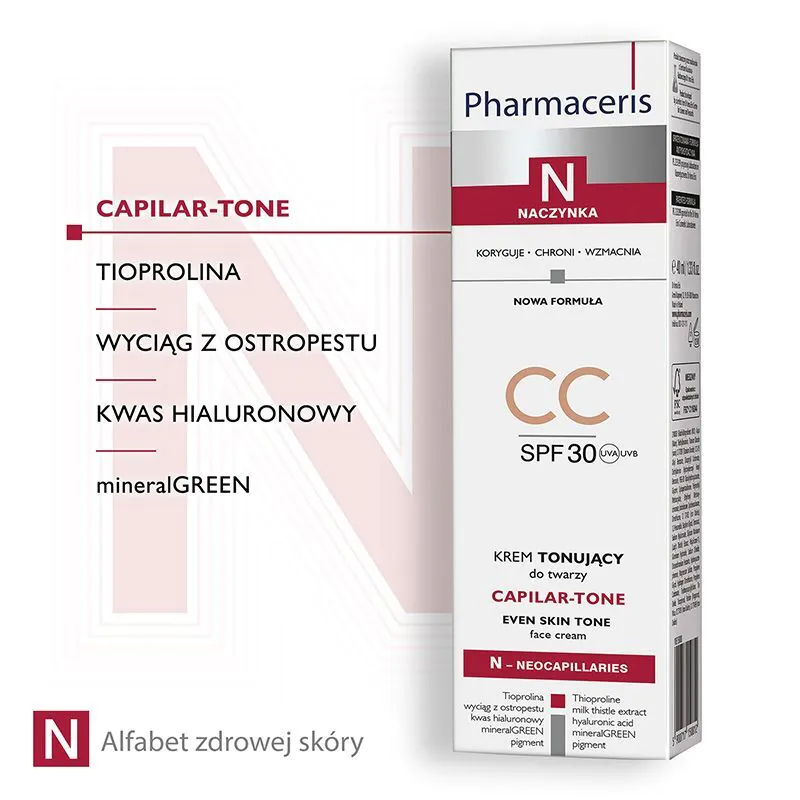 Pharmaceris N Capilar-Tone Krem Tonujący CC SPF30