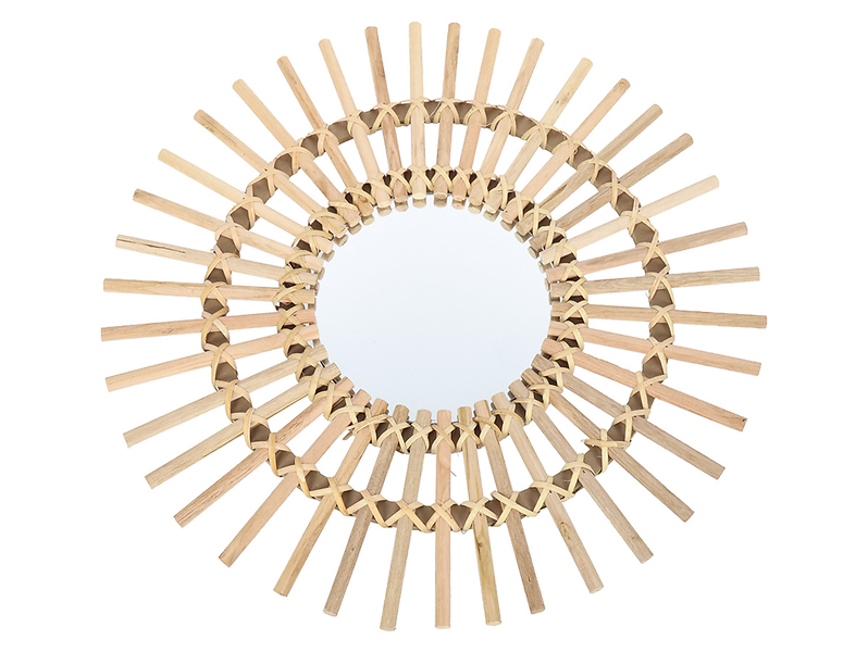 Lustro ścienne okrągłe Boho 50 cm