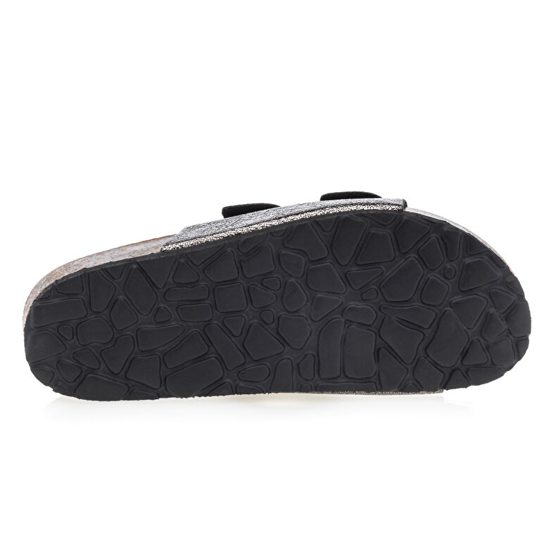 Graue Damensandalen / Zehenfreie Schuhe