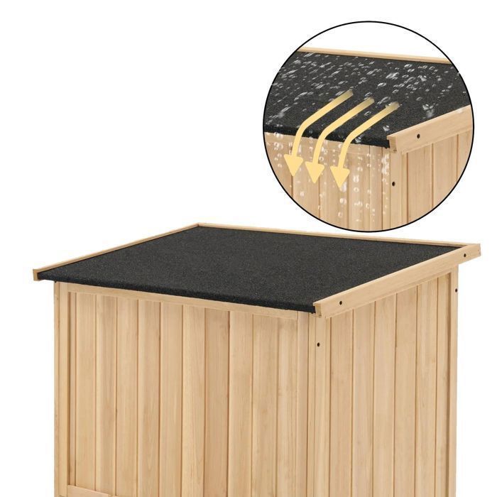 Divit GH9 Gartenhaus aus Holz, abschließbare Balkonmöbel, 115 cm