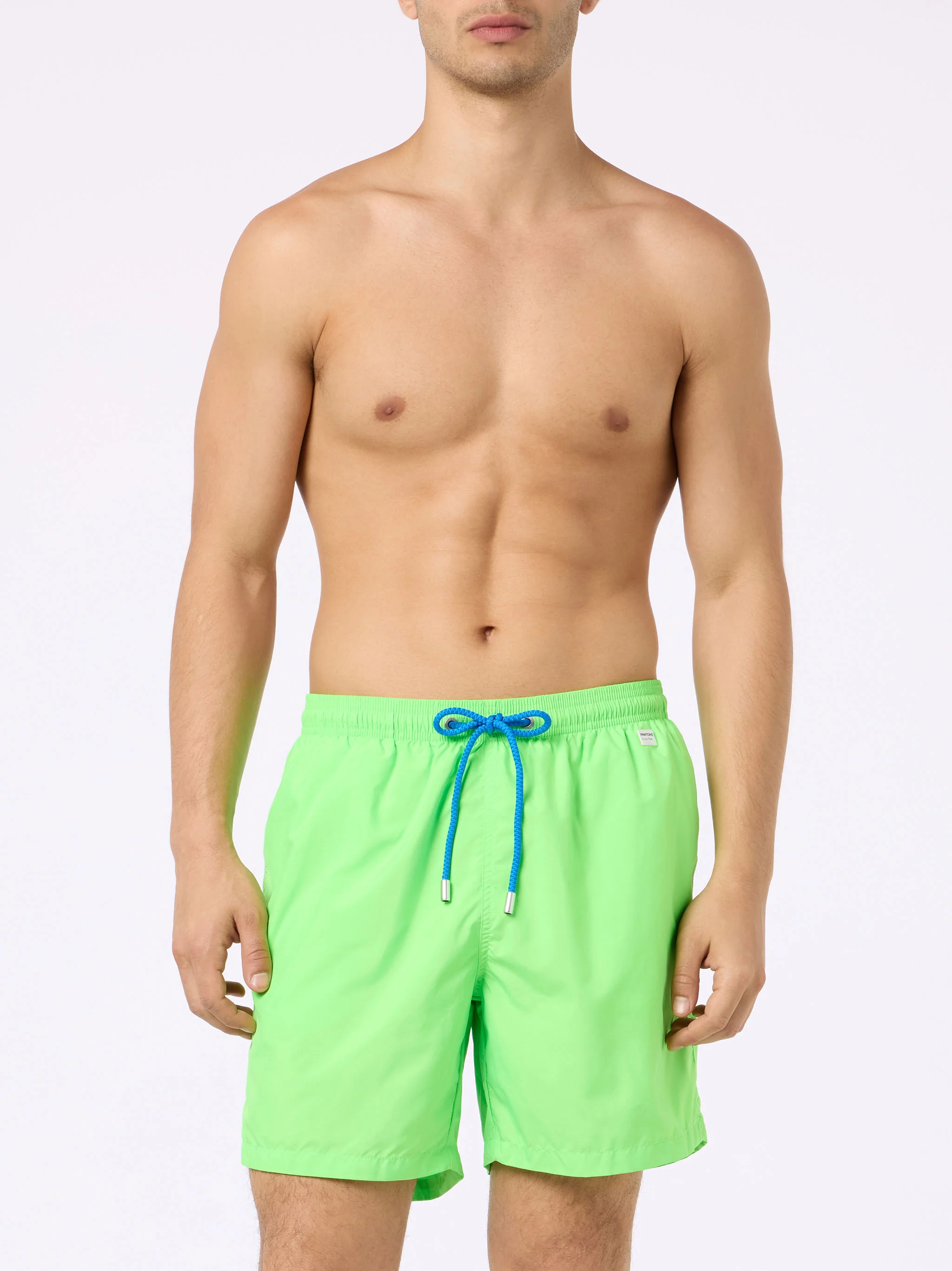 Costume da bagno da uomo in tessuto leggero verde fluo Lighting Panton