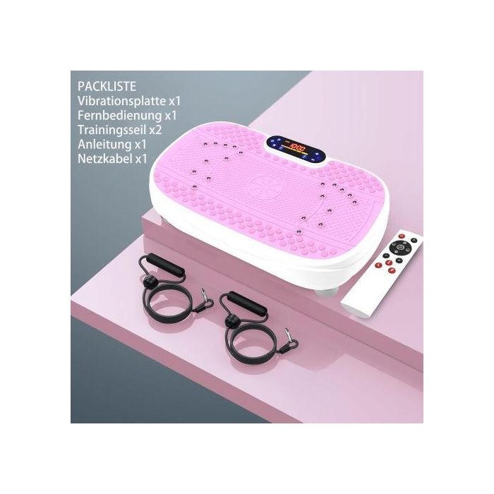 Plataforma vibratória BLOSSOM - Modelo compacto - 120 níveis - Controle remoto - Bluetooth integrado