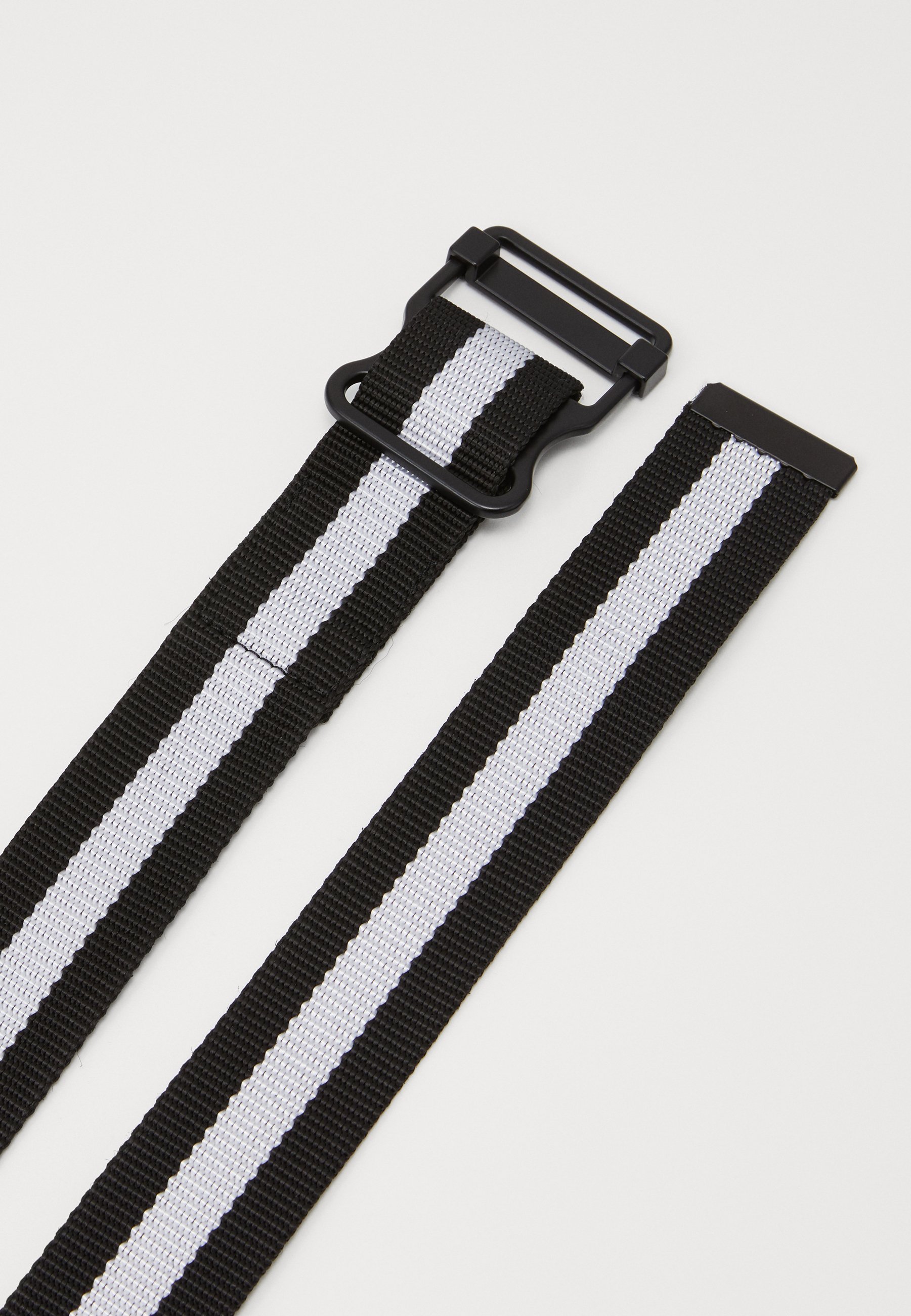 Urban Classics EASY BELT WITH STRIPES - Riem - zwart/wit