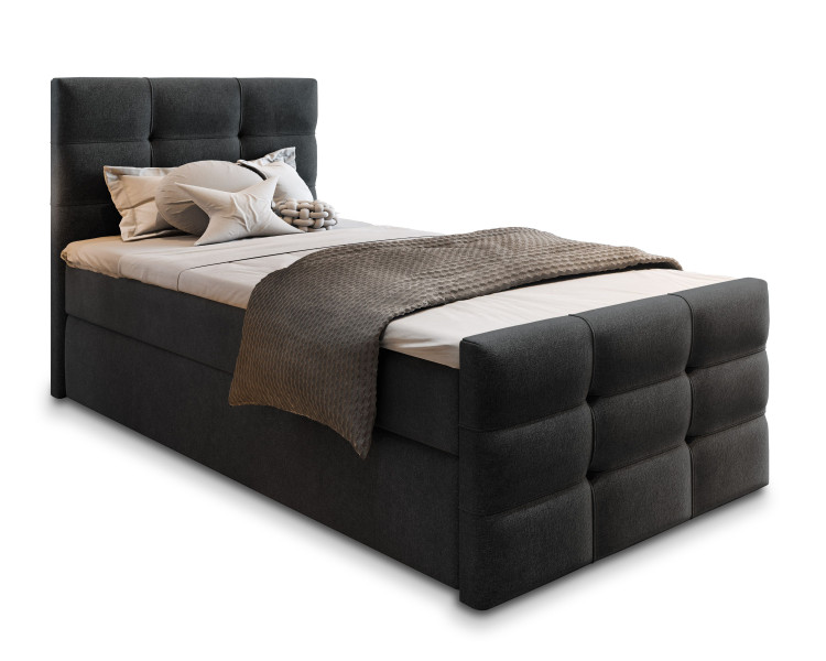 Łóżko kontynentalne AMON 80 z topperem 80x200 cm