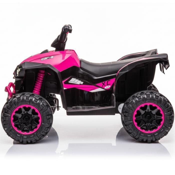 Quad eléctrico VROOOMY 12V XC-Sport - Rosa - Para edades de 2 a 5 años - Control remoto parental - Neumáticos de EVA - Arranque suave