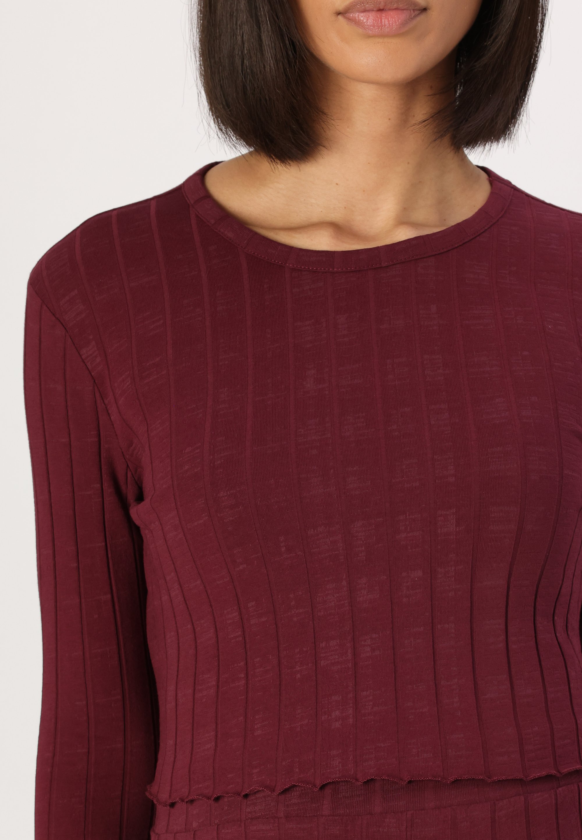 ONLY MATERNITY OLMALEJANDRA - Top met lange mouwen - bordeauxrood