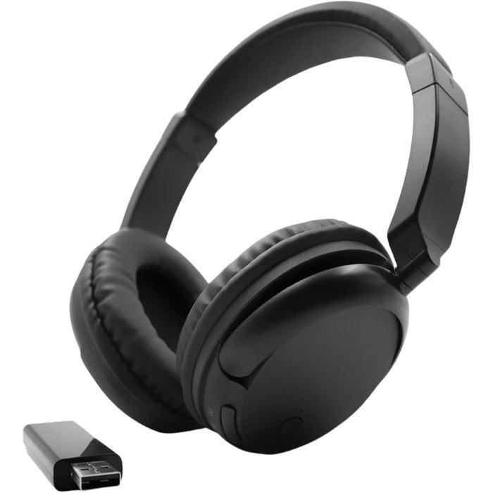 Wireless TV Headphones, Comfort Over-Ear RF Headphones with FM Radio for Adults and Seniors, Lightweight HiFi Stereo Headphones with Bass