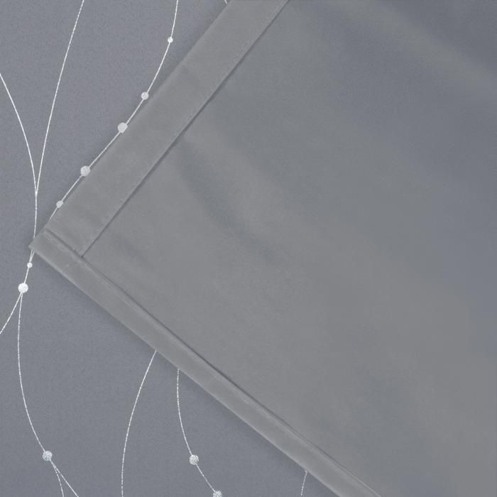 IDMARKET Juego de 2 cortinas térmicas, gris antracita, estampado curvo, 140x240 cm