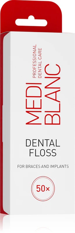MEDIBLANC Zobna nitka za zobne aparate zobna nitka za zobne aparate in vsadke