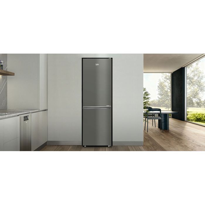 BEKO bPro 500 Series Combi Refrigerator - B7RCNE367HG - 2 Doors - 316 L - Energy Class B - 59.5 x 66.3 x 186.5 cm - Manhattan Grey