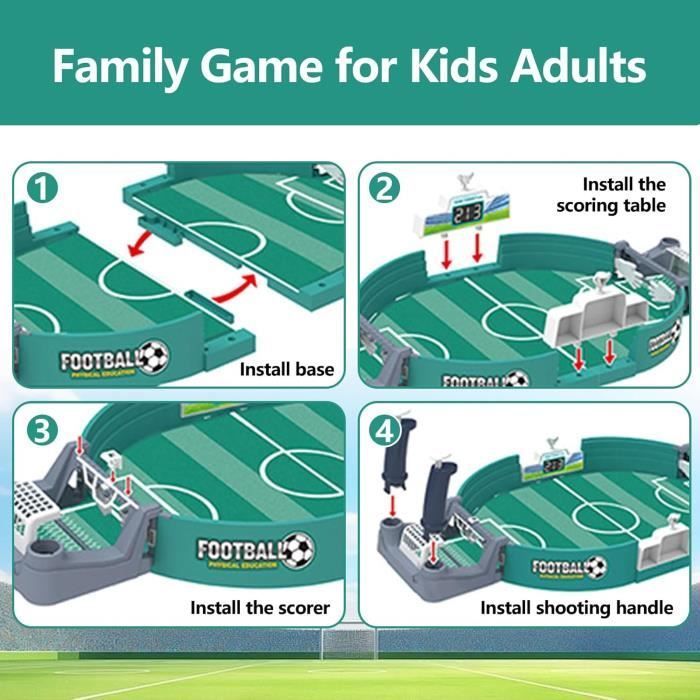 Foosball Game - Noname - Interactive Mini Game - 10 Balls - For 2 to 4 Players - Indoor