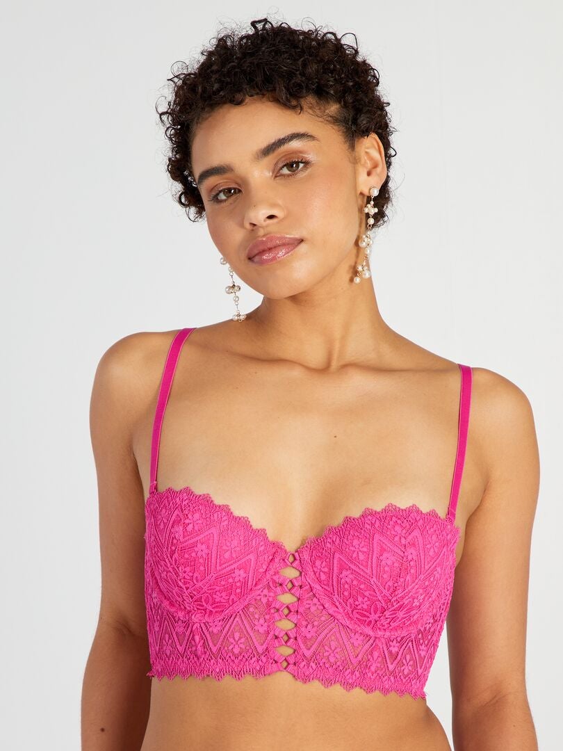 Sutiã bustiê de renda - ROSA