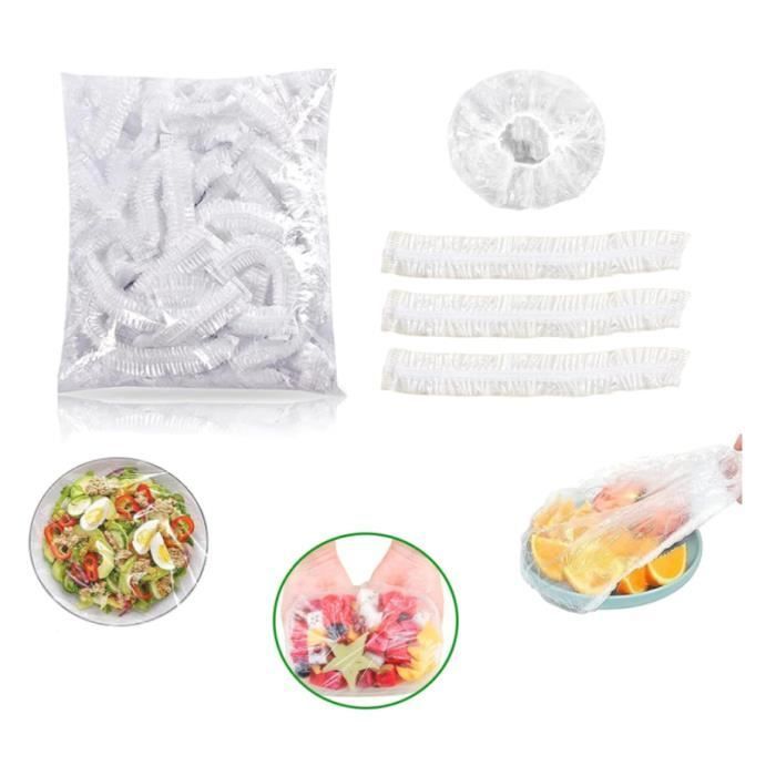 200 piezas de envoltorios reutilizables para alimentos, bolsas para conservar alimentos frescos, bolsas para almacenar alimentos, película elástica estirable