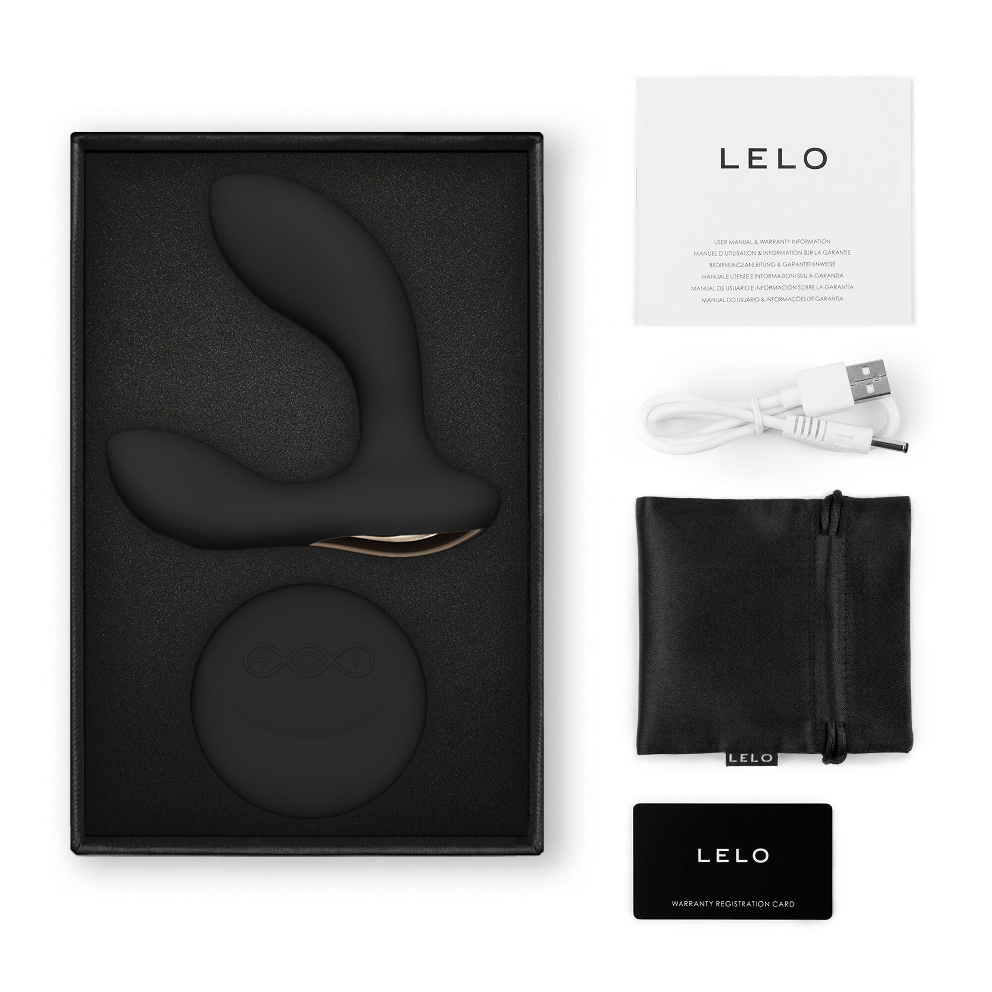 Τηλεχειριστήριο Lelo Hugo 2 Μαύρο