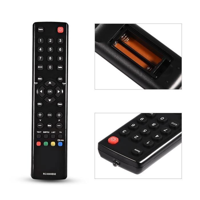 Mando a distancia - TCL - RC3000E02 - Compatible - Negro - Sencillo