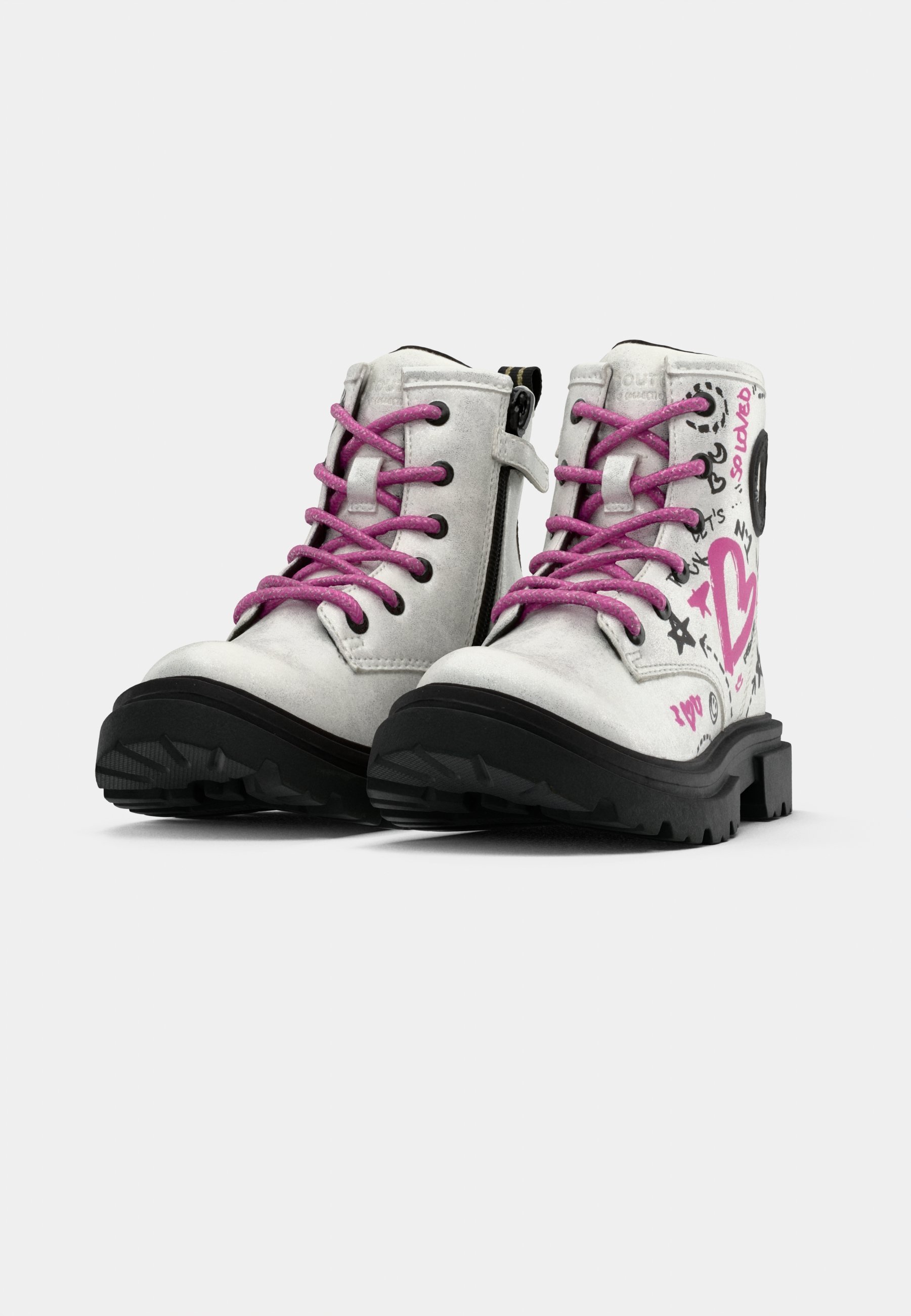 Primigi Bottines à lacets - argento/fuxia