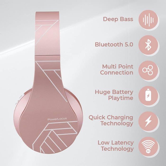 Bluetooth-hoofdtelefoon, draadloze on-ear hoofdtelefoon met ingebouwde microfoon, HD-stereo, Micro SD/TF-modus, FM-radio, opvouwbaar