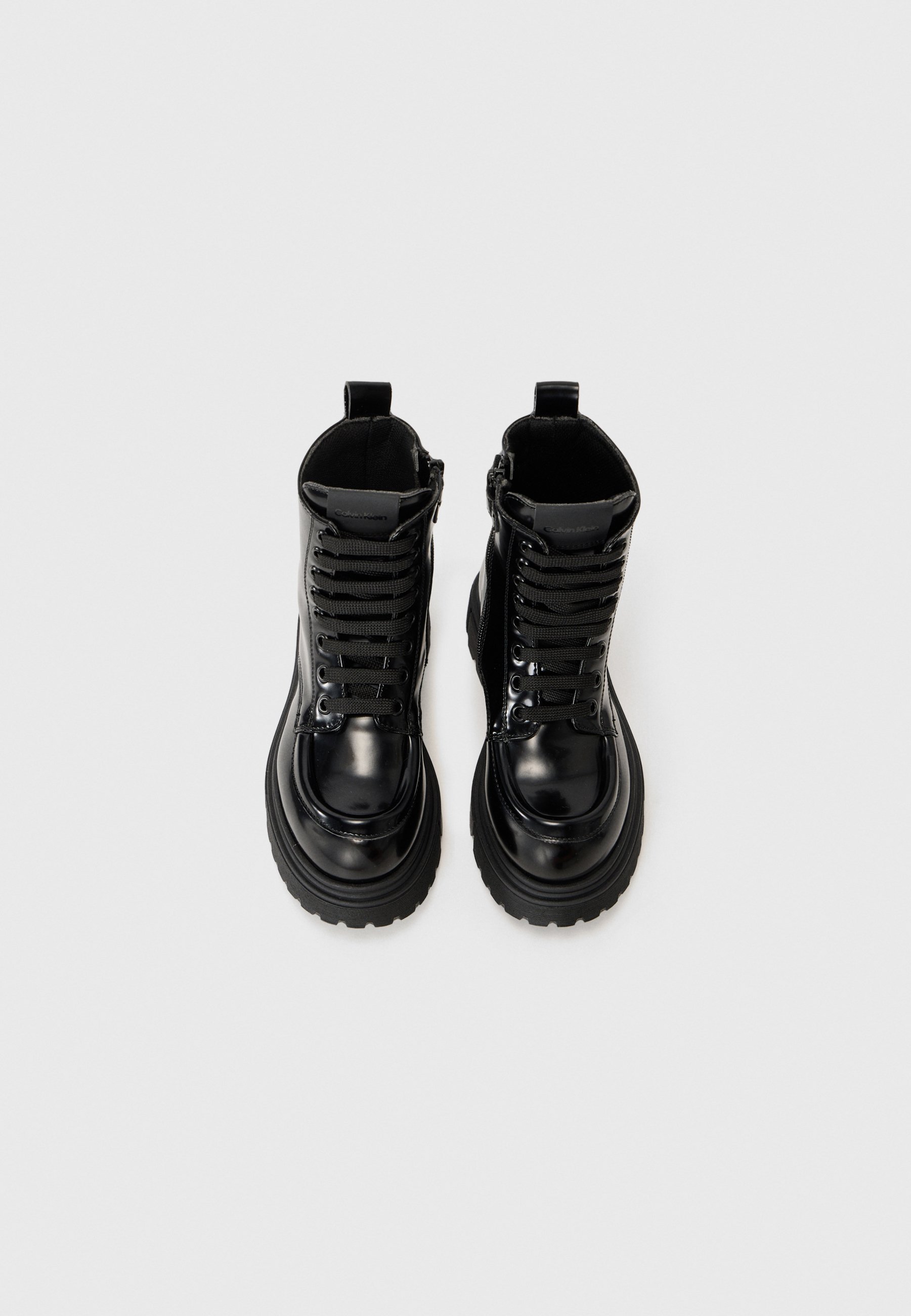 Calvin Klein Jeans GISA UNISEX - Enkellaarsjes met vetersluiting - zwart