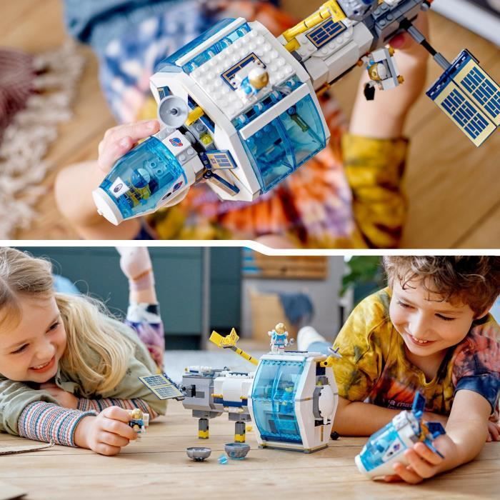 LEGO® 60349 City Lunar Space Station, NASA-Inspired Set, Space Toy with Astronauts, Children Ages 6+