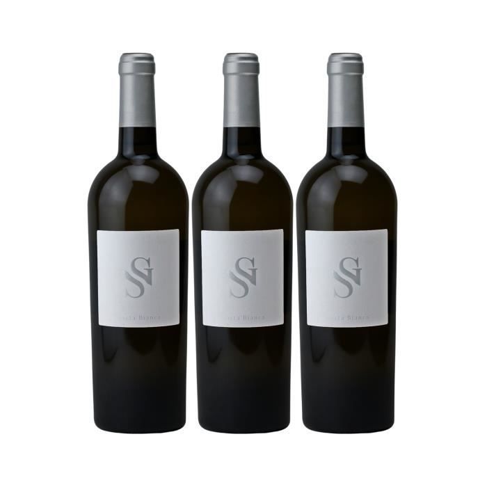 Carta Bianca Blanco 2020 - Lote de 3 botellas de 75 cl - Domaine San Gavino - Vino blanco corso - Denominación de origen VDF Vin de France - Origen corso