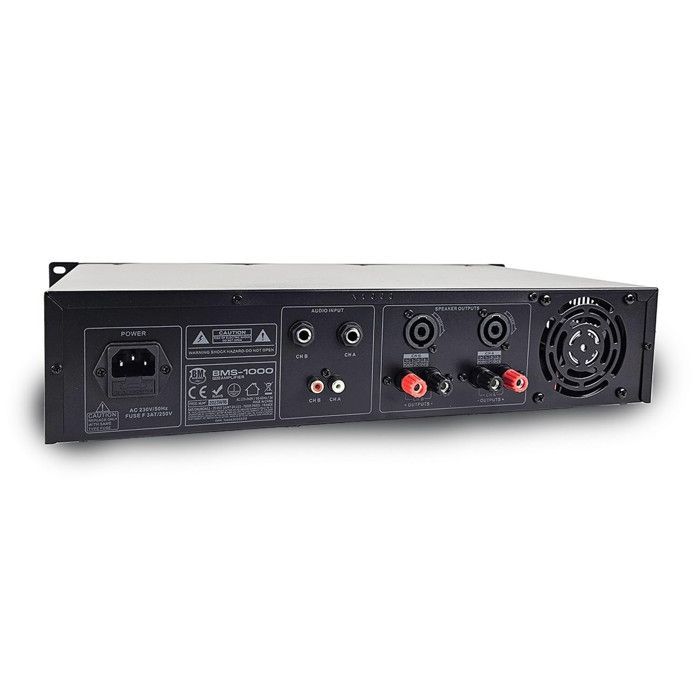 DJ PA-forsterker - BM SONIC BMS-1000 - 2 x 500W - MOSFET-teknologi med kontinuerlig kjøling