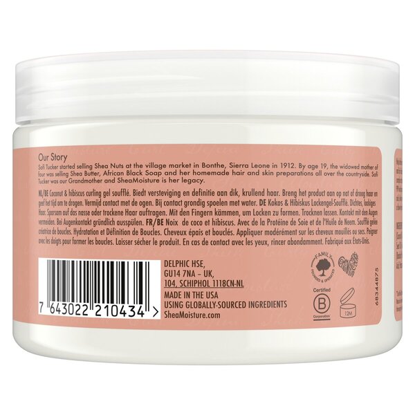 Gel bouclant SheaMoisture Noix de coco et hibiscus Soufflé<br>326ml